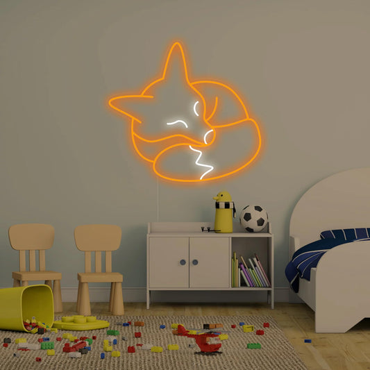"Zorro Dormilon, Decoracion De Habitaciones Infantiles" Letreros Neon
