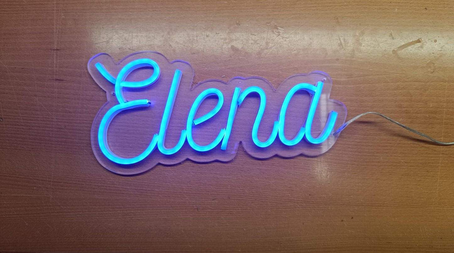 Letrero neón led texto personalizado para colgar en pared