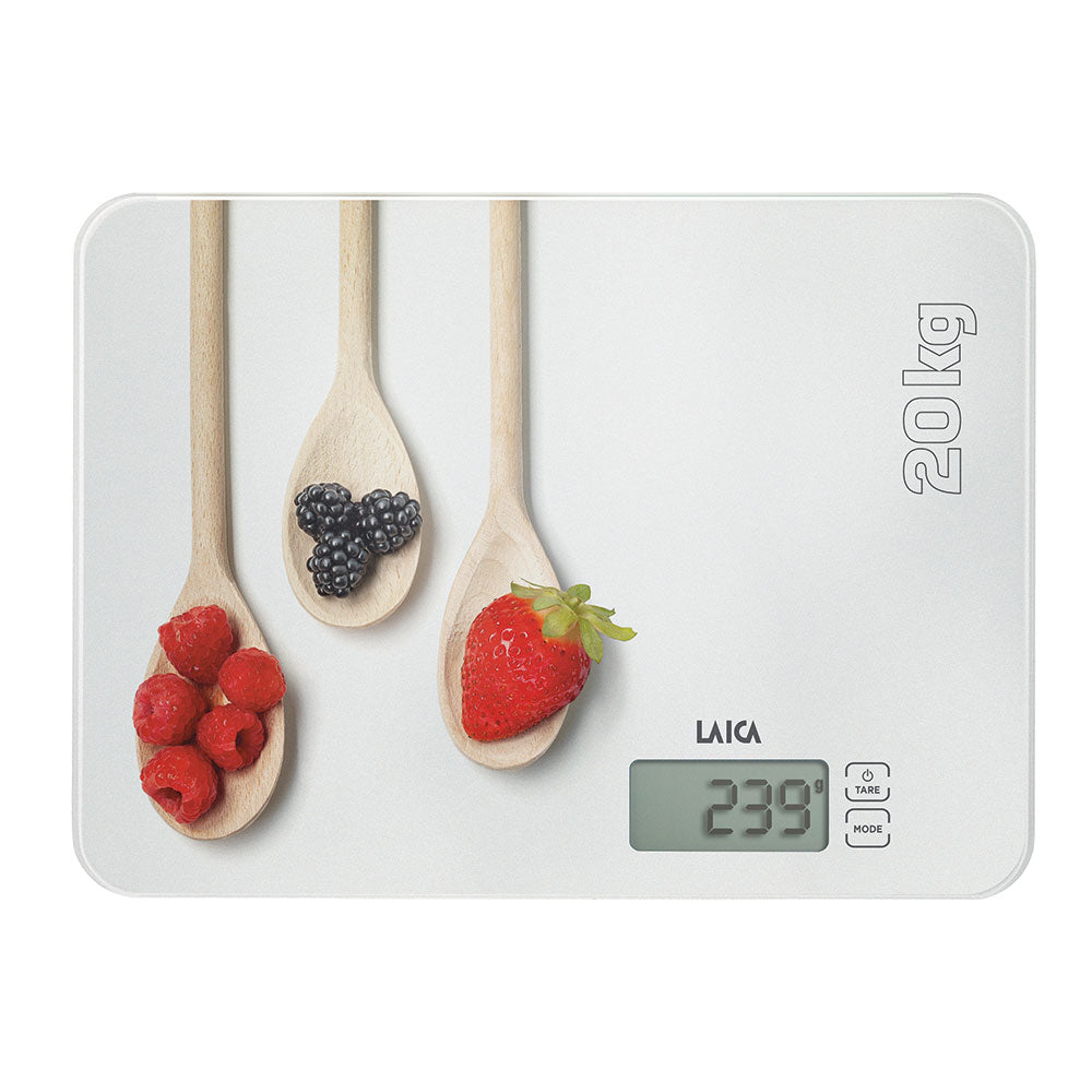 BÁSCULA ELECTRONICA DE COCINA, MÁXIMO 20 kg. DISEÑO CUCHARAS