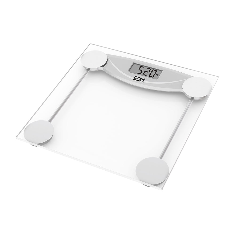 BASCULA DE BAÑO DIGITAL TRANSPARENTE MÁXIMO 180 kg
