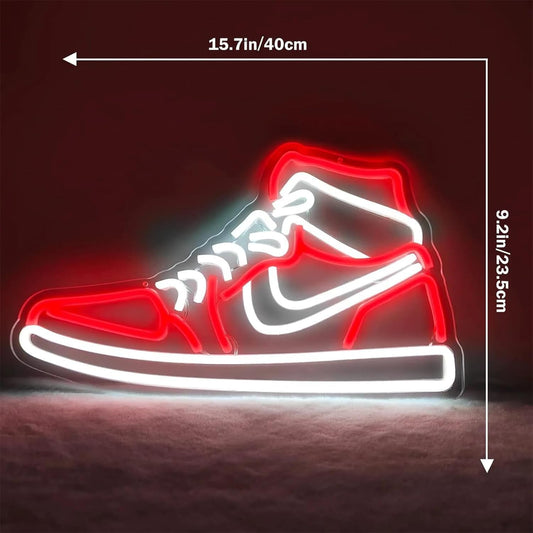 Zapatos Pista led Letrero neón Zapatos Deportivos Luces de neón Tienda Zapatillas Sala Juegos decoración recinto Deportivo Dormitorio Bar Sala Arte,F