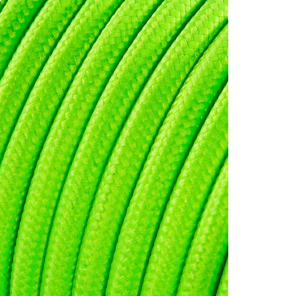 CARRETE CABLE CORDÓN TUBULAR H03VV-F 2 x 0,75 mm² FLUOR AMARILLO, 5 m