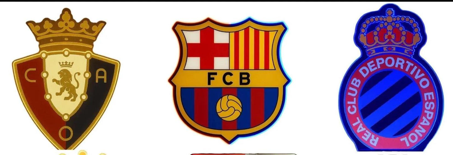 Escudos de equipos de fútbol liga personalizado Led luz de neón  neón signo logotipo personalizado regalo hecho a mano dormitorio