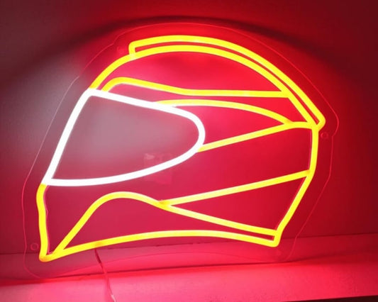 Neón led personalizado con logotipo similar al acabado - Cartel personalizable parecido a coches y motos casco de serie.