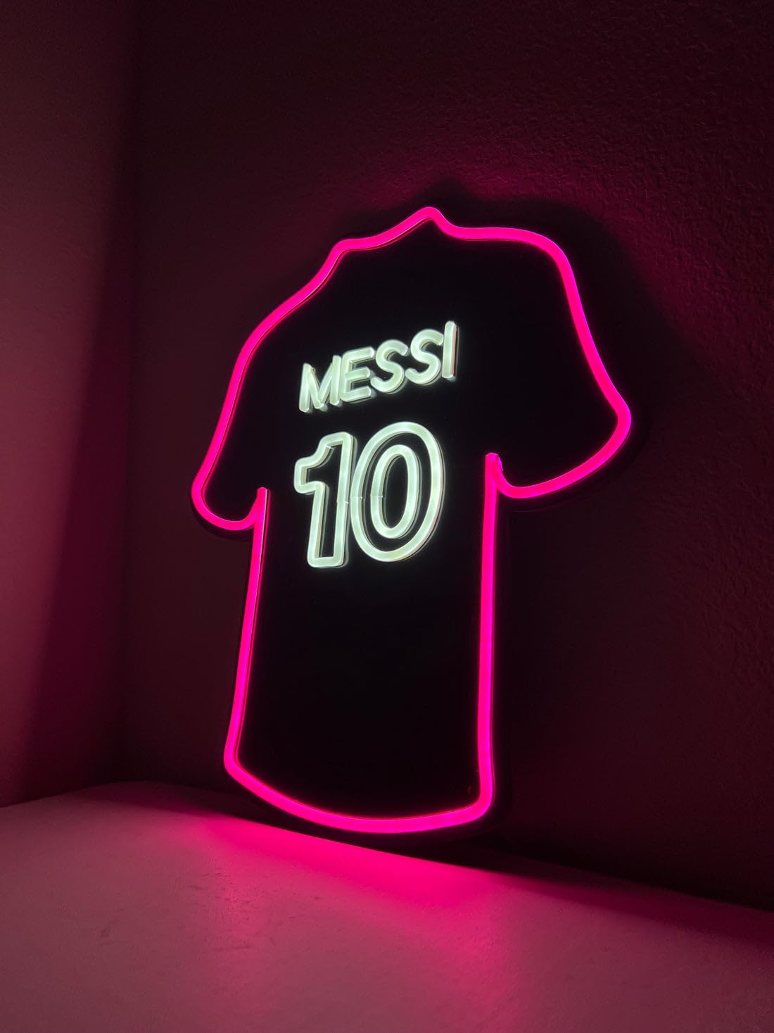 SoloLED Letrero de Neón messi LED Deportivo, Iluminación Decorativa, Metacrilato para Salas de Juegos y Dormitorios