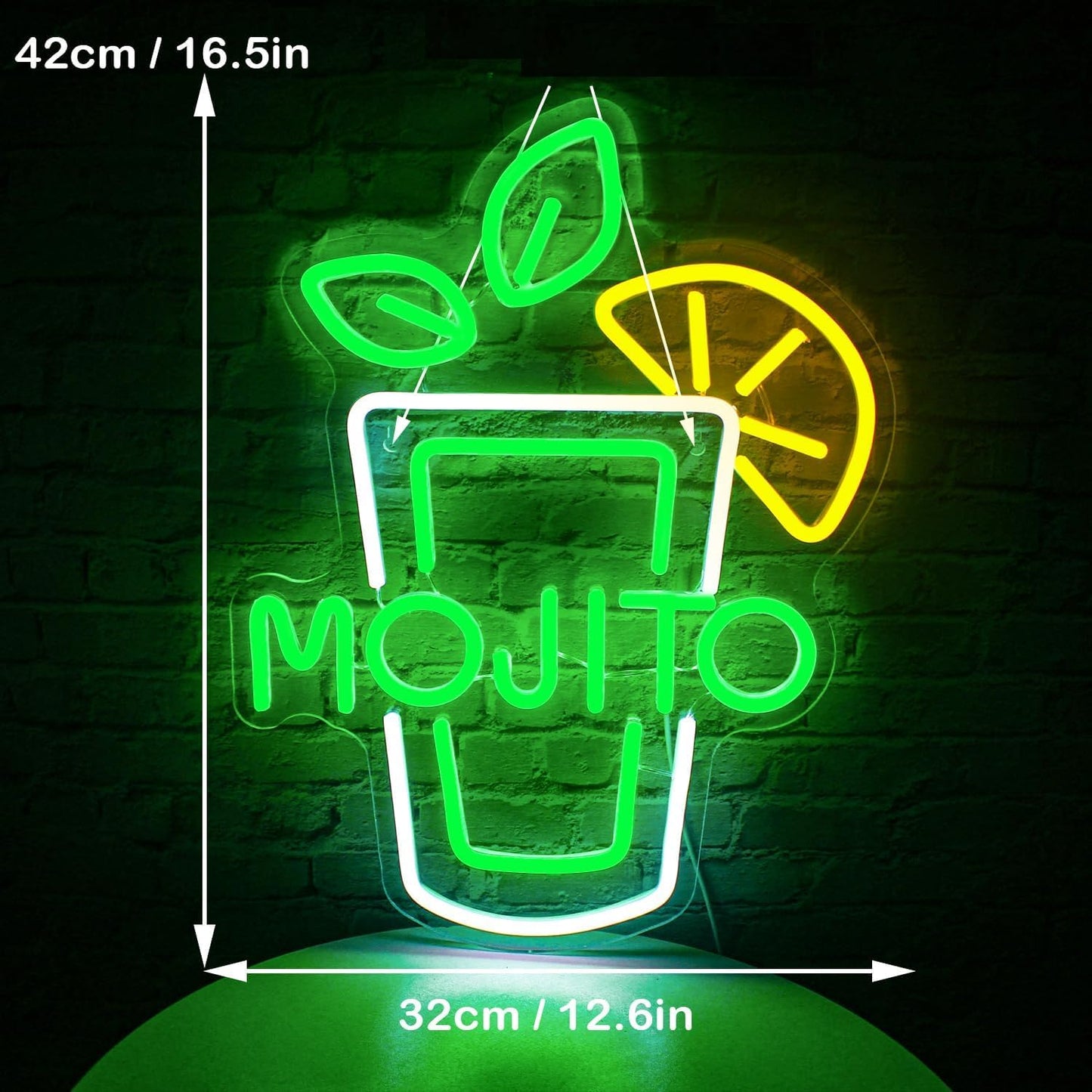 Letrero de neón mojito