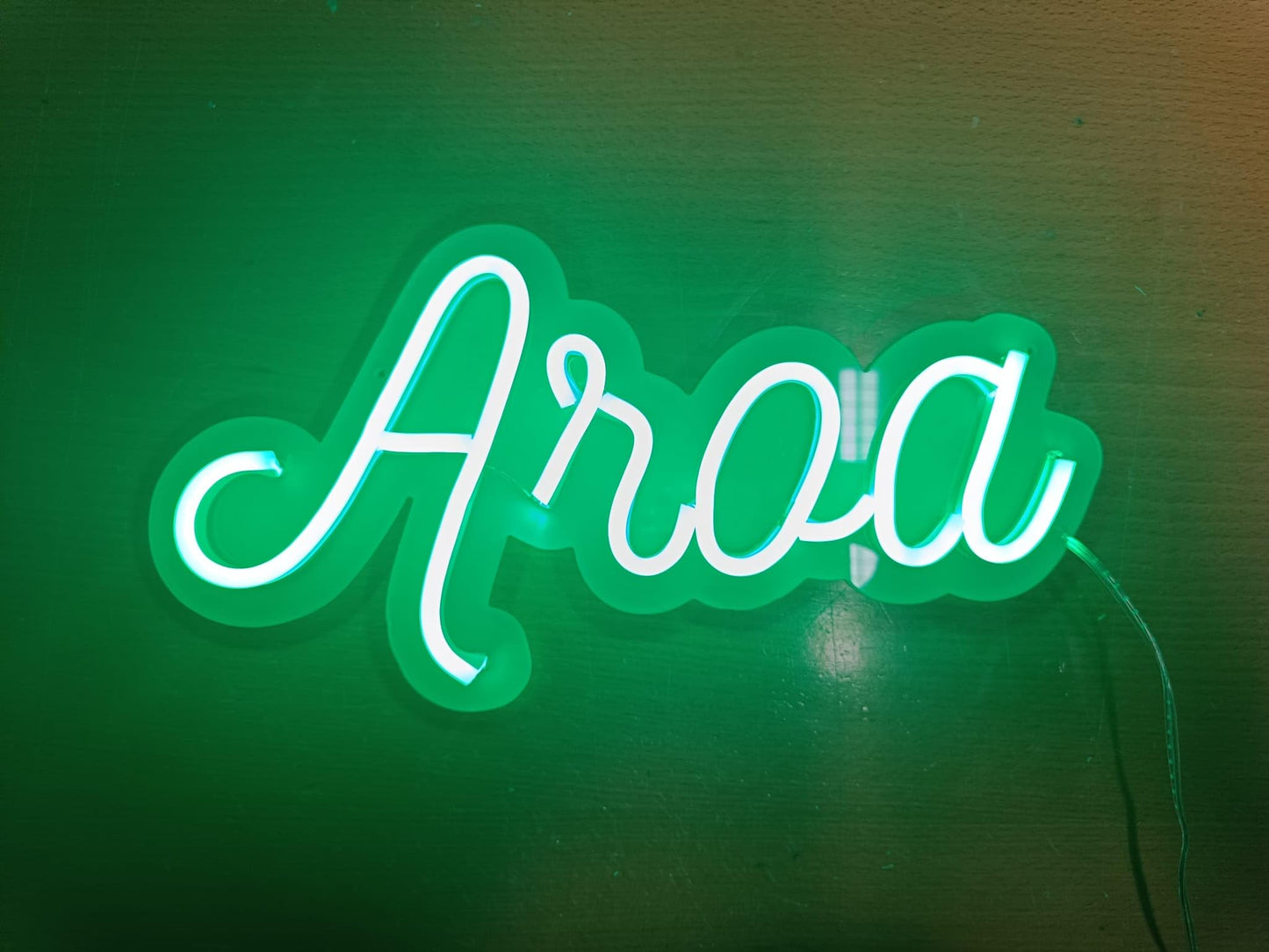 Letrero neón led texto personalizado para colgar en pared