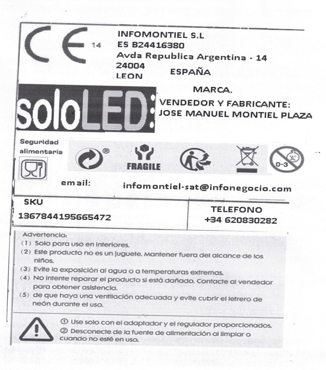 Lámpara de Neón LED Decorativa, Diseño de Chef y Plato, Multicolor, Montaje en Pared