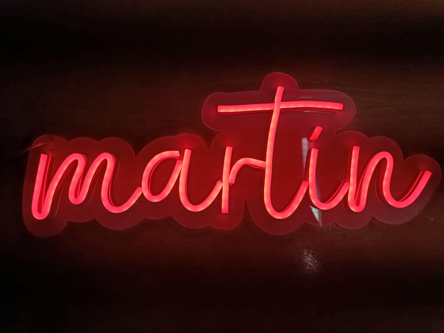 Letrero neón led texto personalizado para colgar en pared