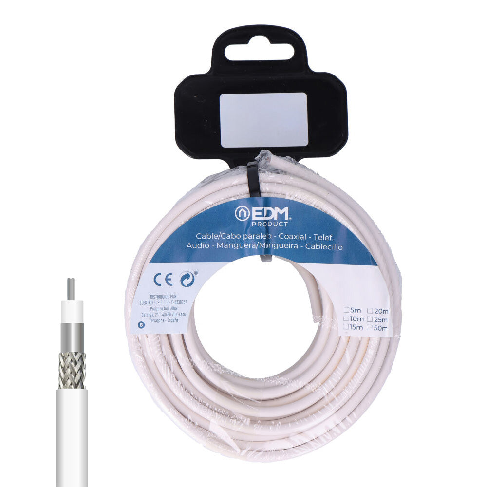 CARRETE CABLE COAXIAL APANTALLADO ALUMINIO 5 m