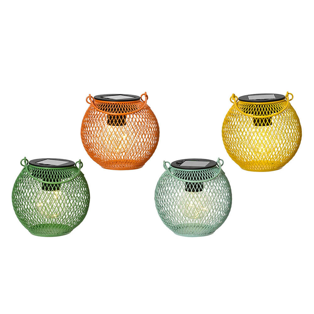 FAROLILLO DE HIERRO SOLAR. COLORES SURTIDOS