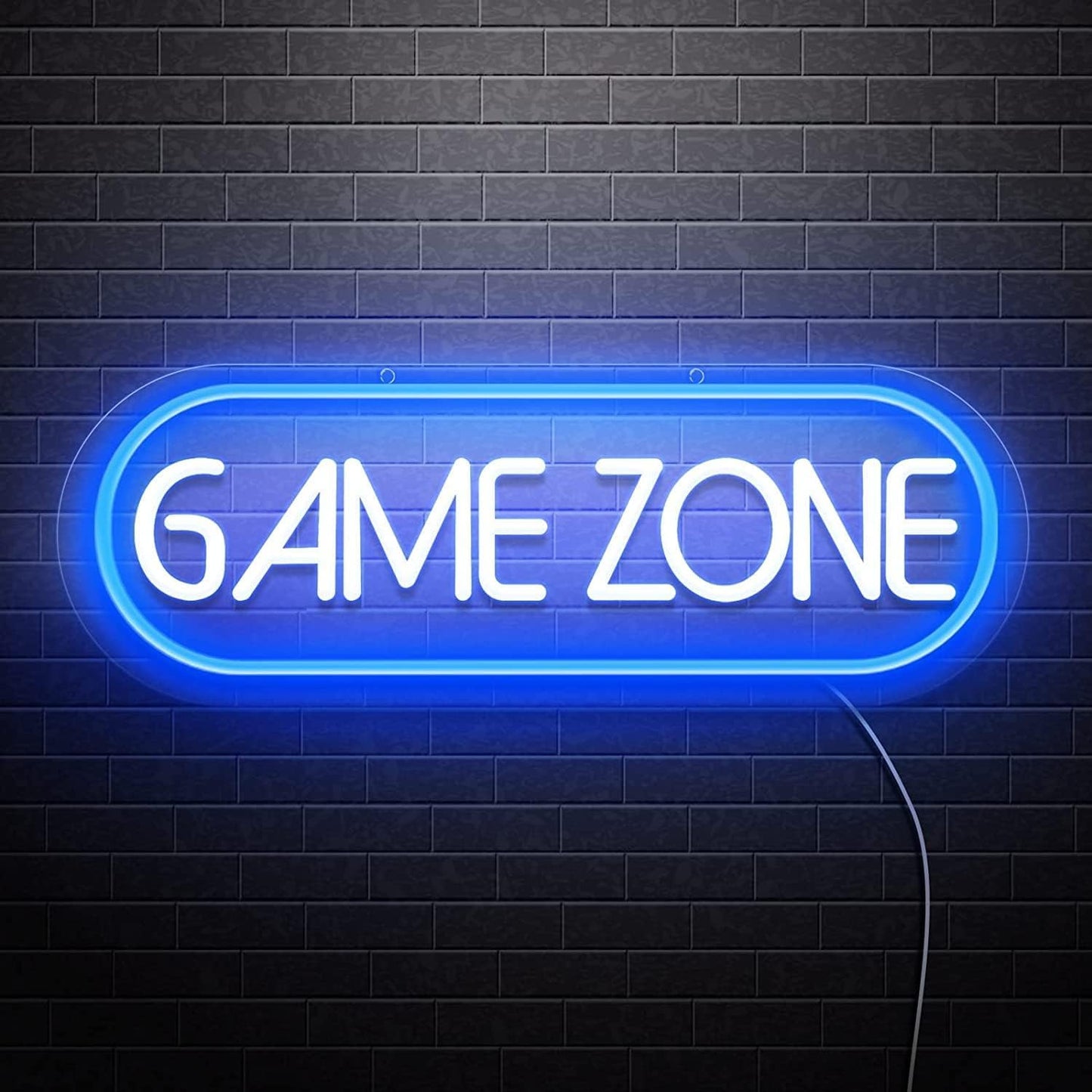 Neon Gamepad Zone Neon LED Letrero Neon Decoración de la Habitación Luces de neón Frescas para el Dormitorio Sala de Juegos Bar Niños Regalo Decoración de Fiesta (azul)