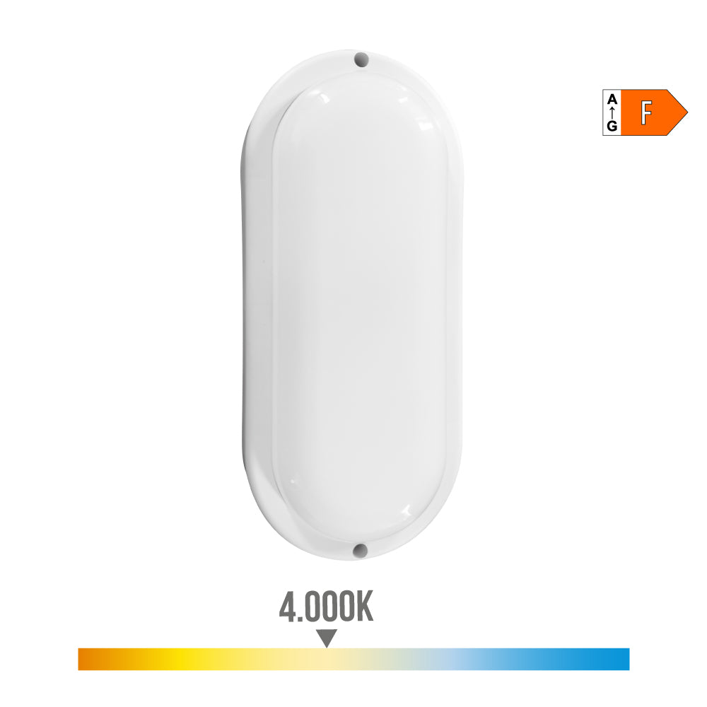 APLIQUE LED OVAL CON SENSOR CREPUSCULAR Y DE MOVIMIENTO 18 W 1820 lm 4.000 K 10,2 x 4,5 x 23 cm