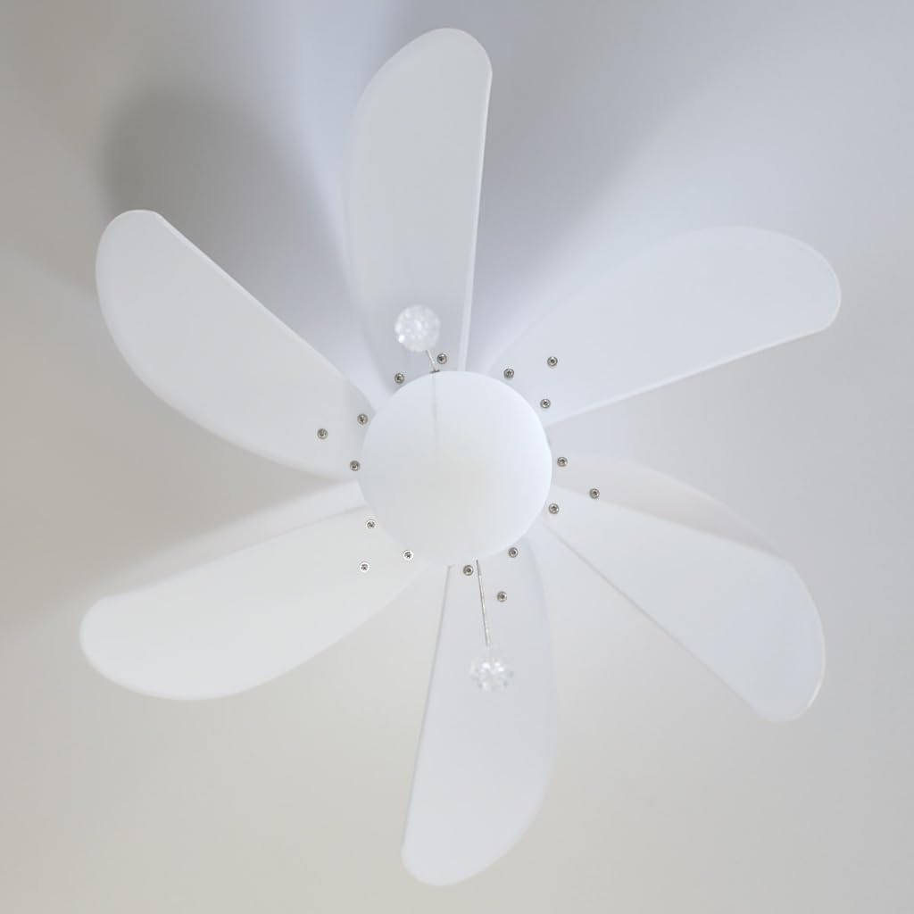 Genérico GSC Evoluion | Ventilador de techo con luz Blanco | Motor DC | Ø82 6 aspas | Ideal estancias <13m2 | Verano/Invierno