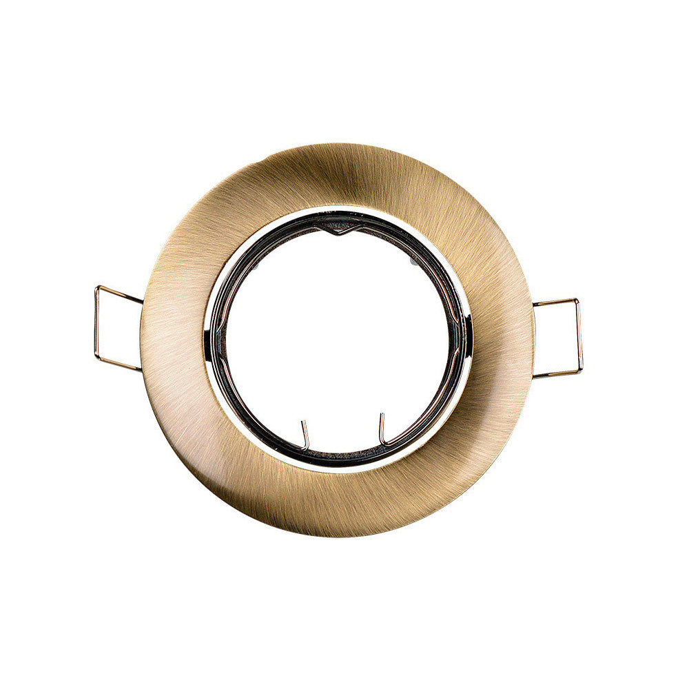 ARO HALOGENO METÁLICO. OSCILANTE. COLOR ORO VIEJO. Ø8,4cm EDM