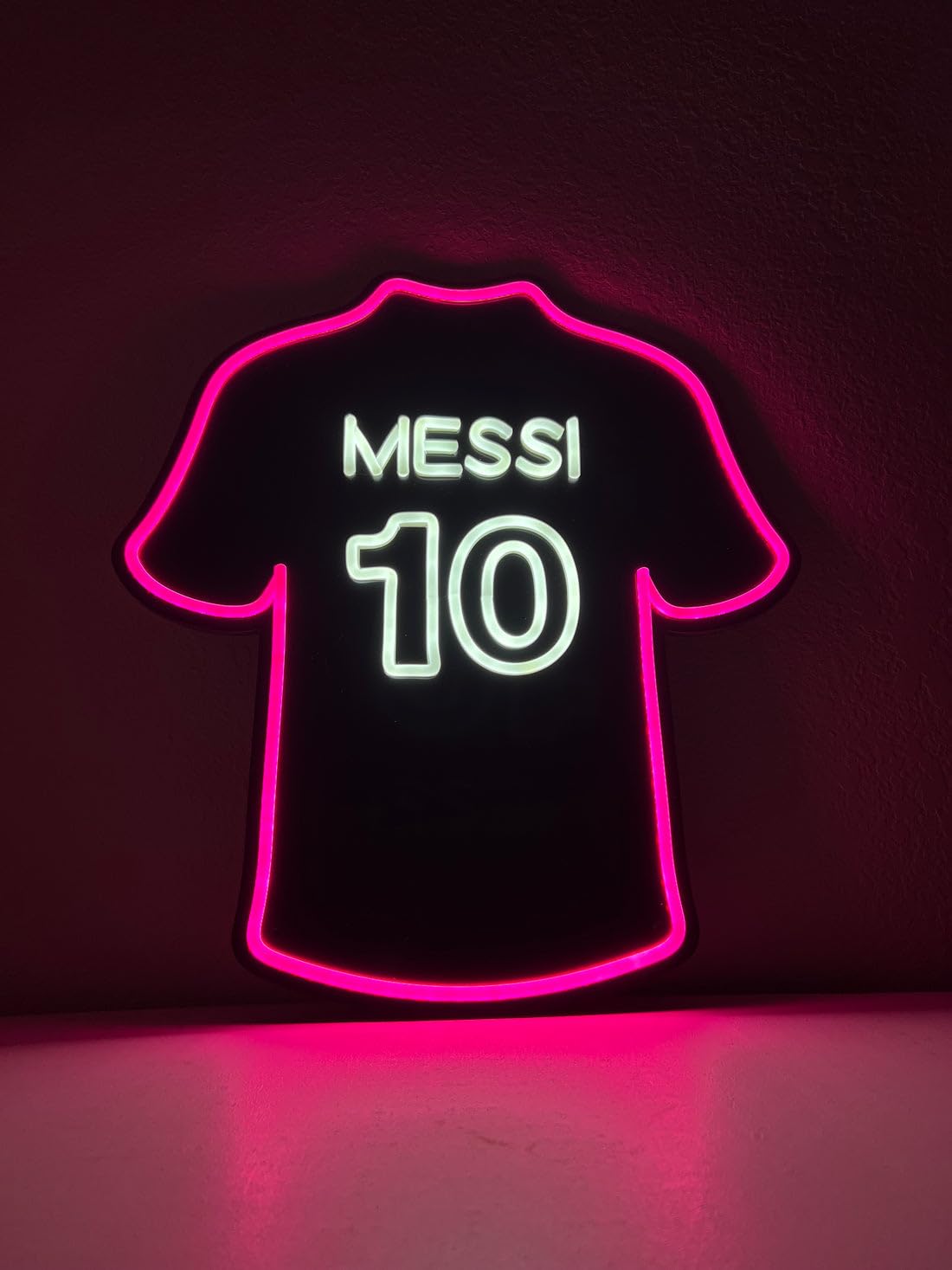 SoloLED Letrero de Neón messi LED Deportivo, Iluminación Decorativa, Metacrilato para Salas de Juegos y Dormitorios