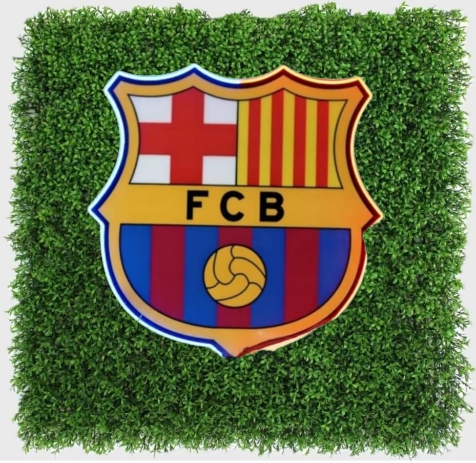 Regalos Barcelona Escudo Decorativo, Emblema, Decoración Deportiva presentación en césped artificial no incluido