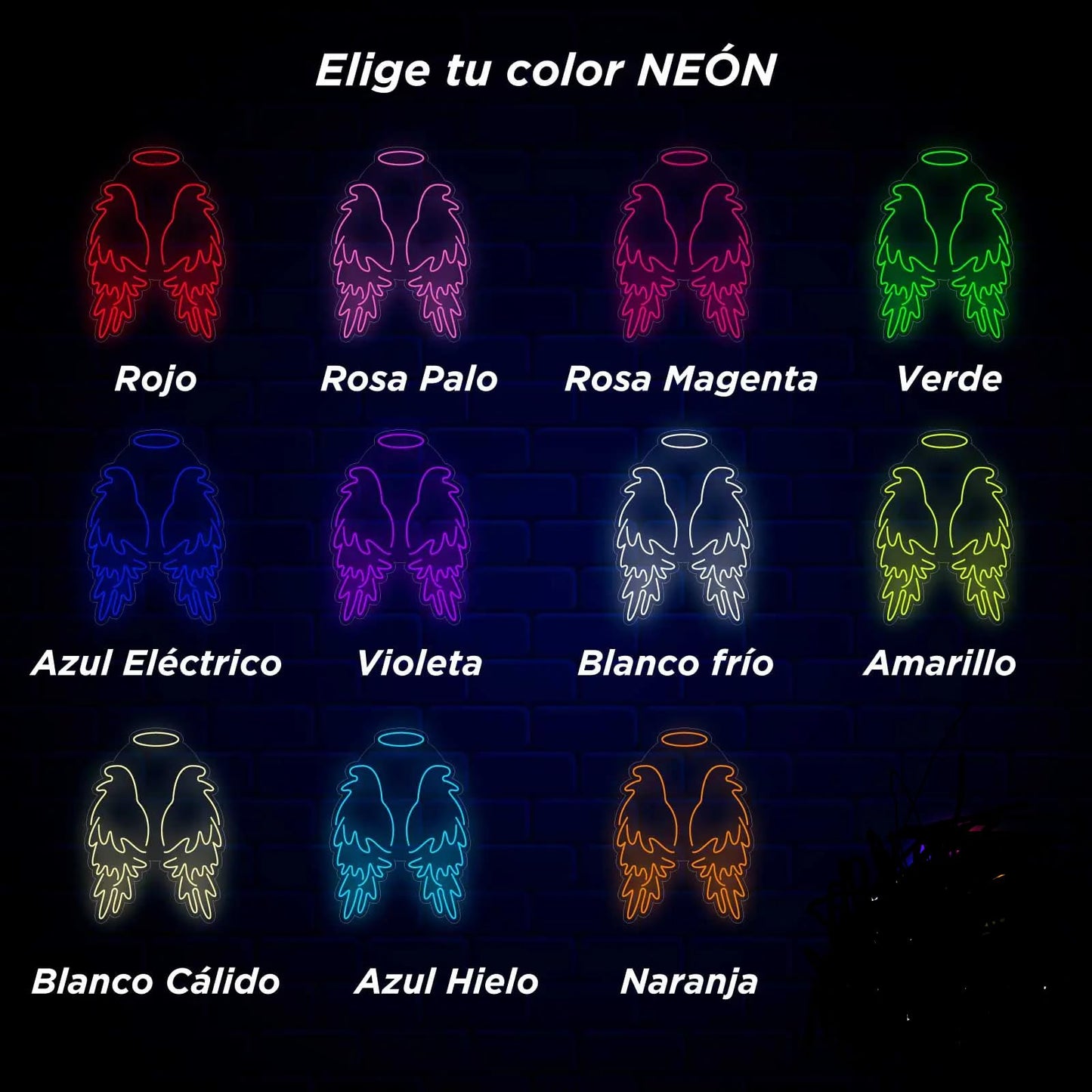 SOLOLED Lámpara LED de Pared con Diseño de Alas de Ángel, 110 cm x 80 cm, Iluminación Decorativa, Blanco