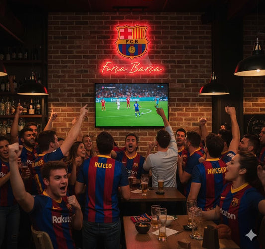 Letrero de Neón LED Decorativo 'Forca Barca', Luz Roja, para Bar, Hogar metacrilato,neón led medidas 60x30cm