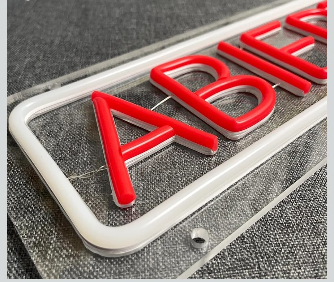 Letrero Neón LED 'Abierto' con Cadena Rojo y Amarillo | soloNEON