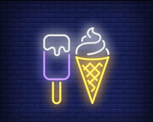Letrero de Neón LED Decorativo, Diseño de Helado,¡Compra ya los mejores neones LED! Decorativo, Luz de Pared Multicolor, desde 30cm.Mándanos tu diseño antes de comprar por WhatsApp 620830282
