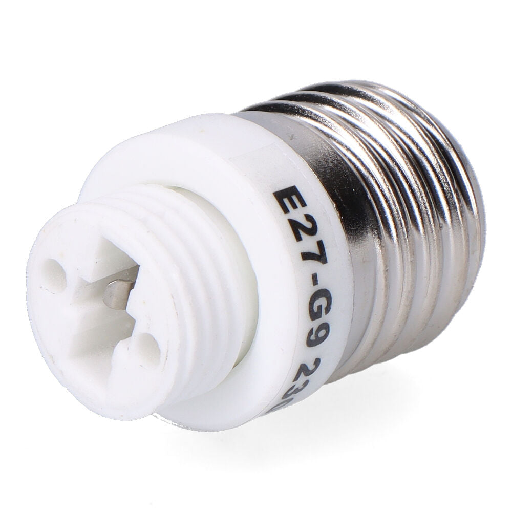 CONVERTIDOR DE E27 A G9, 2 A 230 V, BLANCO , Ø29 x 50 mm (RETRACTILADO)