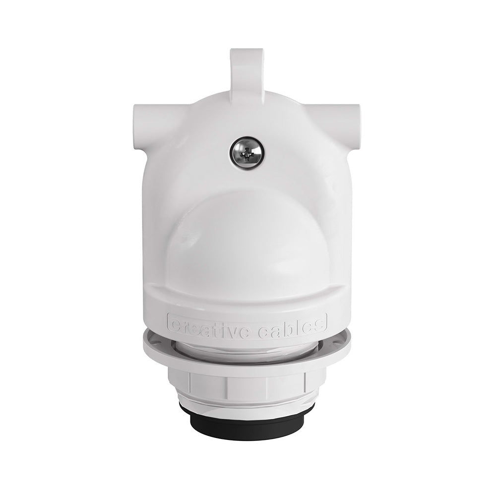 PORTALÁMPARAS E27 CON GEL PARA EXTERIOR DOBLE SALIDA IP65 BLANCO