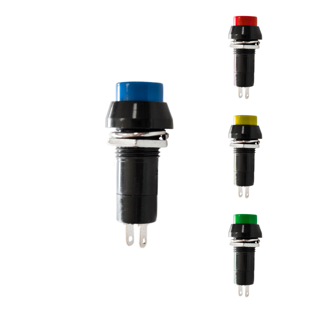 INTERRUPTOR UNIPOLAR BASE REDONDA 1A 250V COLORES SURTIDOS