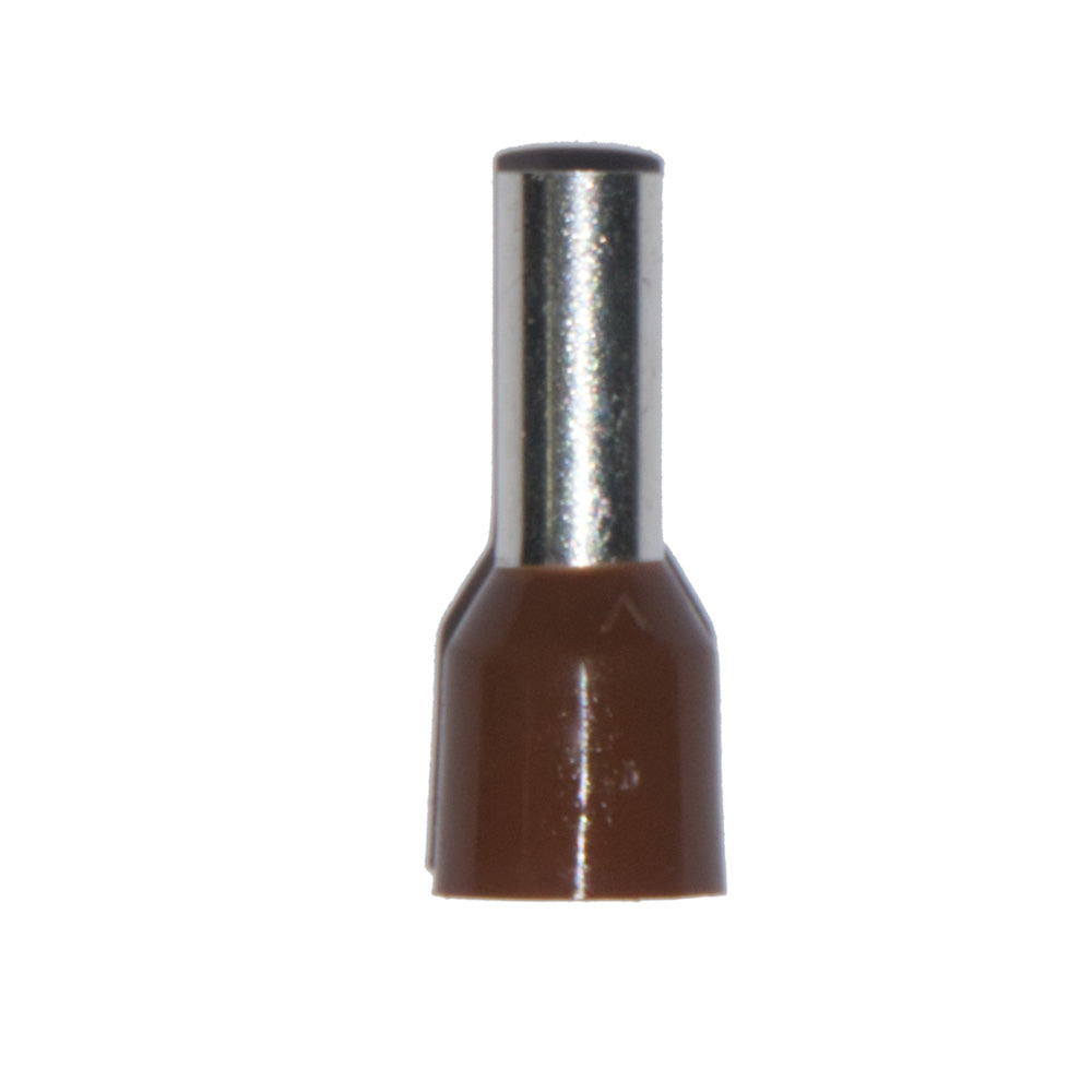 PUNTERA AISLADA 10,00 mm², MARRÓN, 100 uds