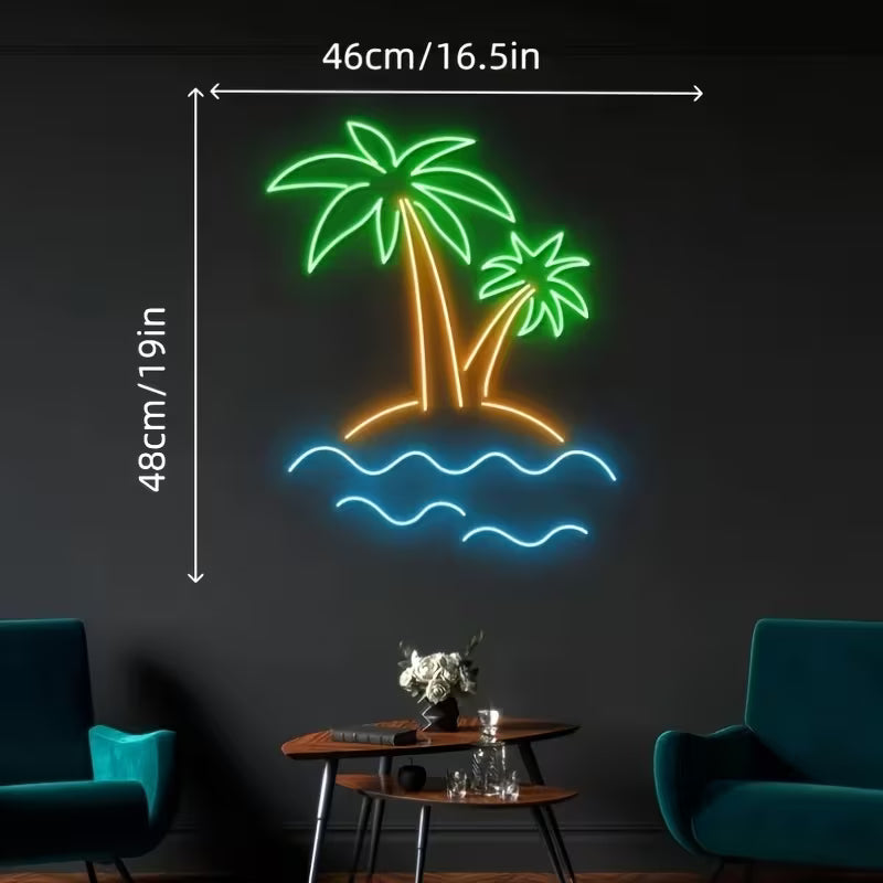 Letrero Neón LED Piña Tropical Blanco Cálido | soloNEON