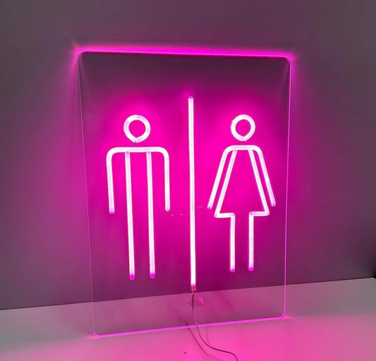 Letrero de neón LED - Baño pequeño