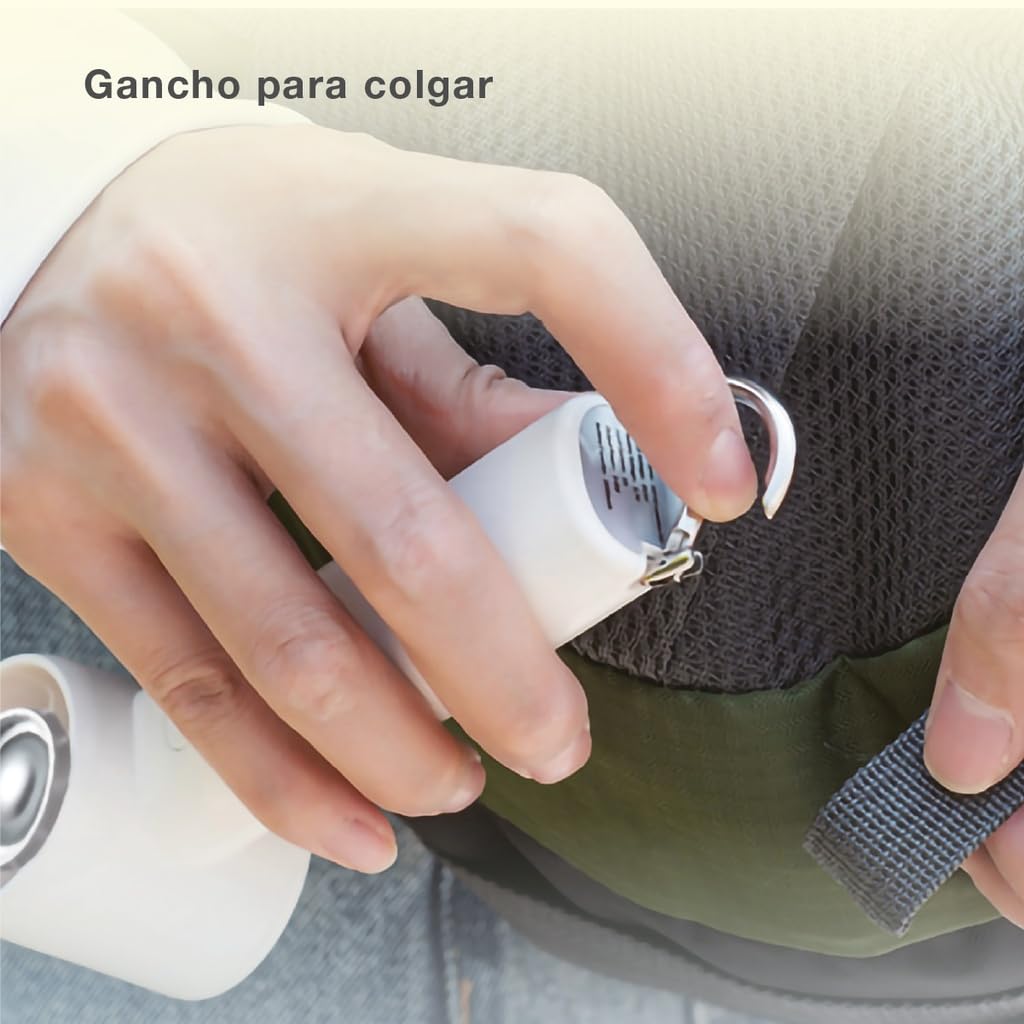 Genérico Ventilador Portátil USB Recargable, Diseño Compacto, Color Blanco