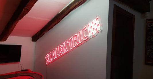 Cartel LED de Neón Decorativo Scalextric, Iluminación para Pared
