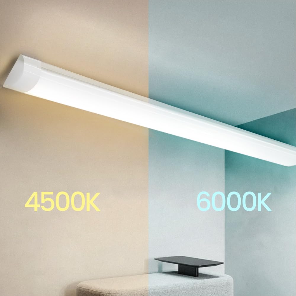 M Ledme - Pantalla LED luminaria Lineal Fast Con Led Integrado 40W, 4000 lúmenes, 1200 mm, Cable De Conexión Incluido, Aluminio/ABS, ideal para interiores.