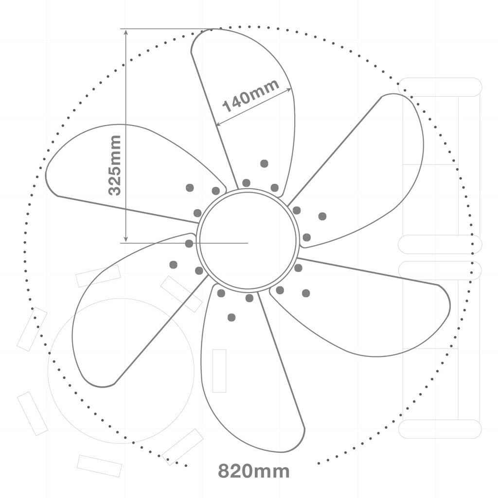 Genérico GSC Evoluion | Ventilador de techo con luz Blanco | Motor DC | Ø82 6 aspas | Ideal estancias <13m2 | Verano/Invierno