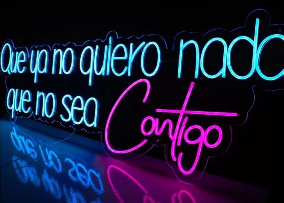 Letrero de led neón personalizado/ hecho a mano/ Letrero de boda/ Regalo personalizado/ Decoració de pared, metacrilato