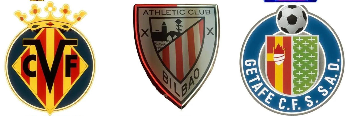 Escudos de equipos de fútbol liga personalizado Led luz de neón  neón signo logotipo personalizado regalo hecho a mano dormitorio