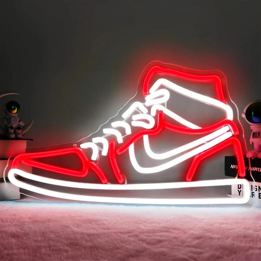 Zapatos Pista led Letrero neón Zapatos Deportivos Luces de neón Tienda Zapatillas Sala Juegos decoración recinto Deportivo Dormitorio Bar Sala Arte,F