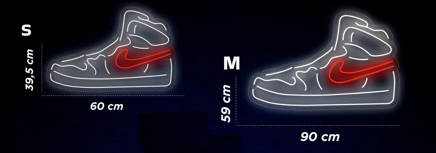 Zapatilla led metacrilatoen neón combina arte y funcionalidad