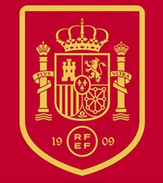 Lámpara escudo LED neon con vinilo y metacrilato transparente de Pared con Escudo de Regalos España y selección de fútbol Luz Amarilla Neón, Diseño Deportivo Español, 1909 selección española