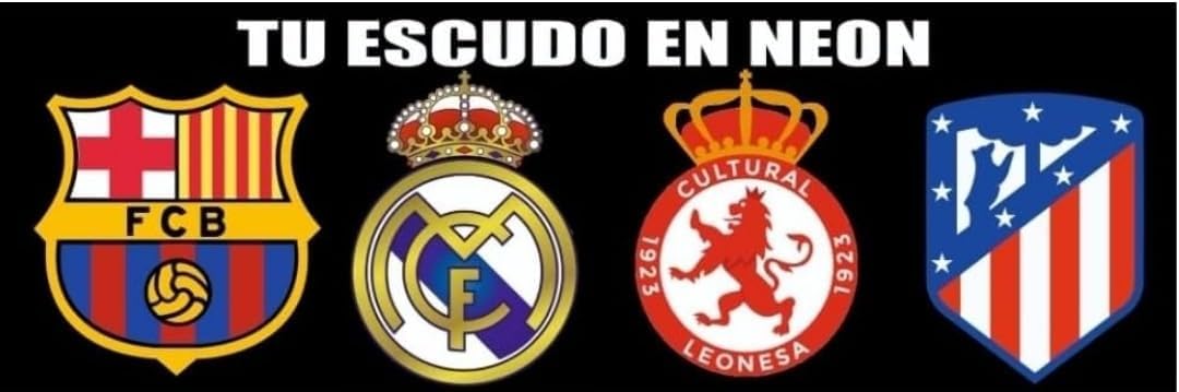 SOLOLED Elige tu Escudos de Fútbol regalo Español neón LED vinilo metacrilato Logos Iluminados de La Liga, 16 Escudos de neón led Solo incluido en el precio 1 escudo Medidas aproximadamente 40cm