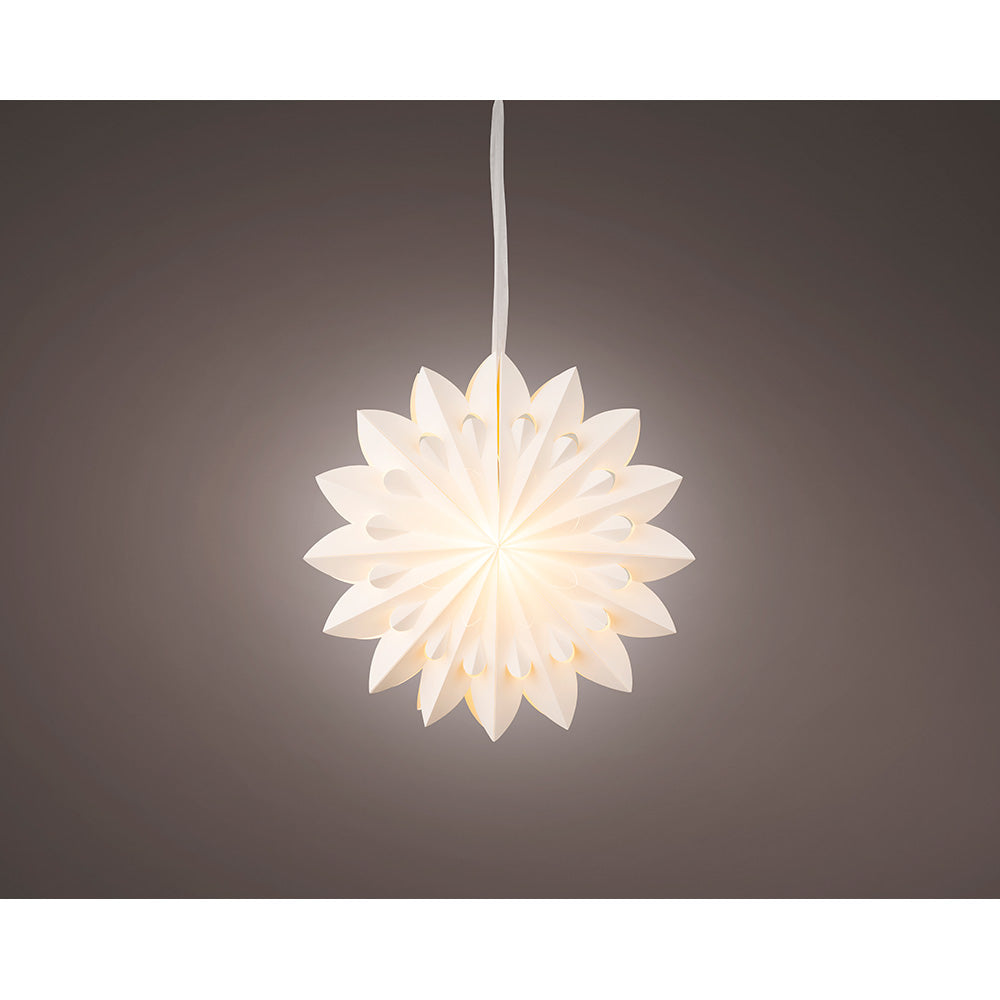 ESTRELLA COLGANTE DE PAPEL LED, Ø40 x 20,5 cm.