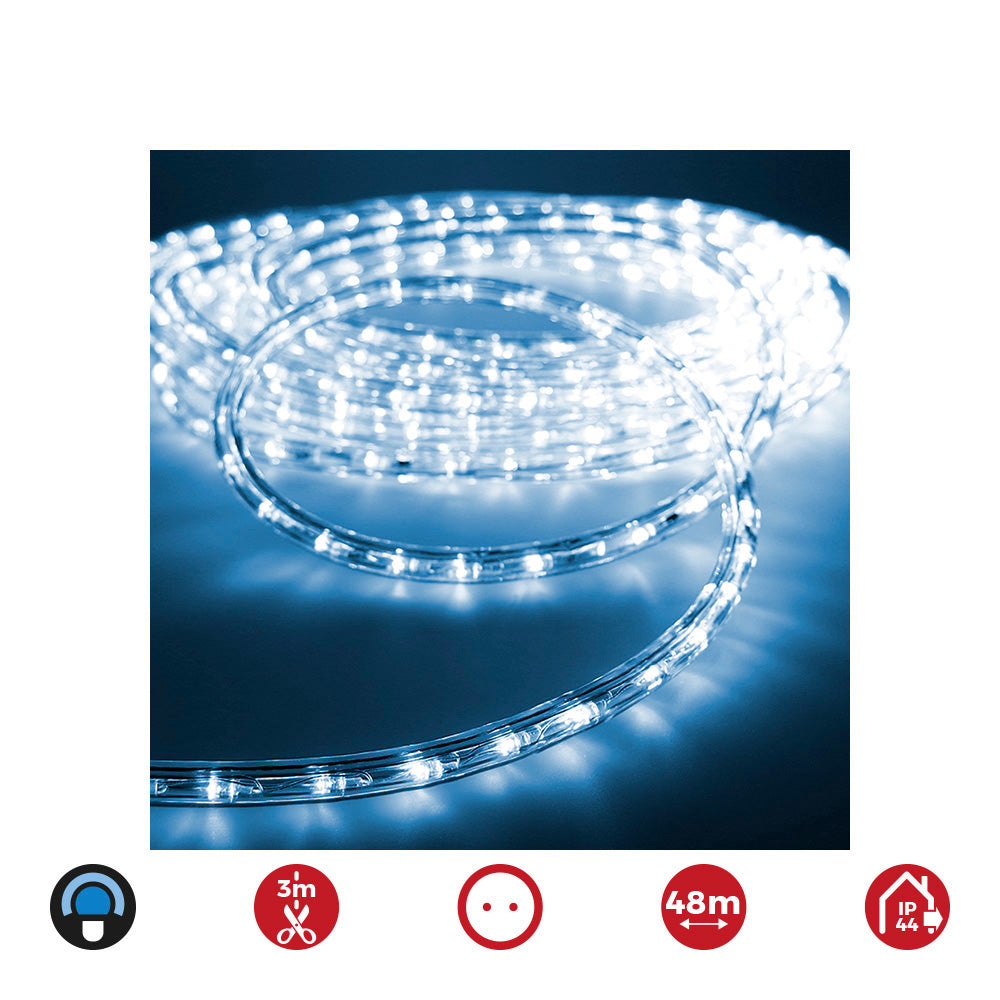 TUBO FLEXILED 2 VIAS MULTIFUNCION 48 m 36 LEDS/m IP44 AZUL