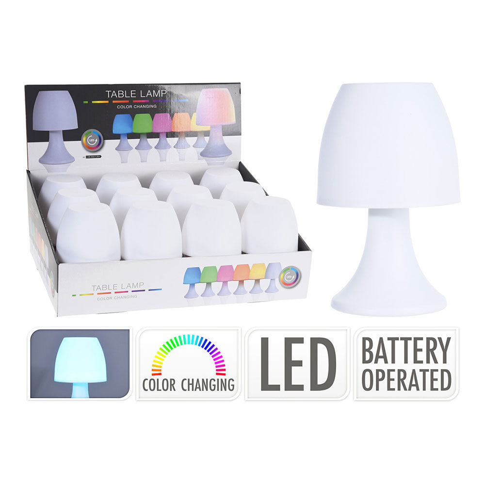LAMPARA LED DE MESA, LED MULTICOLOR, Ø12 x 19 cm