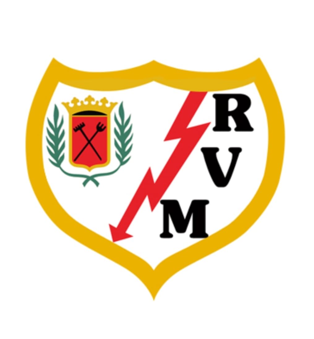 Lámpara de Pared LED neón metacrilato y vinilo, escudo de fútbol,Decorativa con Escudo Heráldico,Rayo Iluminación Ambiental, Diseño vallecano,medidas 33x32 cm