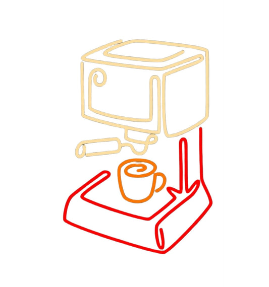 Letrero LED Neón Decorativo de Café y Espresso