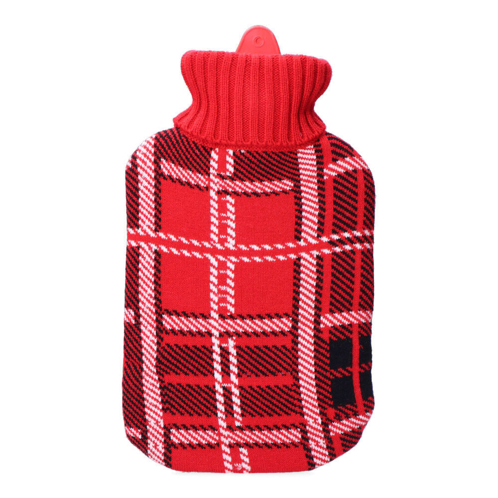 BOLSA DE AGUA CALIENTE 2 L MODELO CLÁSICO ESCOCES ROJO