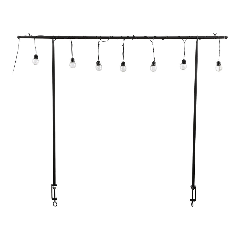 GUIRNALDA SOLAR CON SOPORTE PARA MESA CON 10 BOMBILLAS DE LED BLANCO CÁLIDO