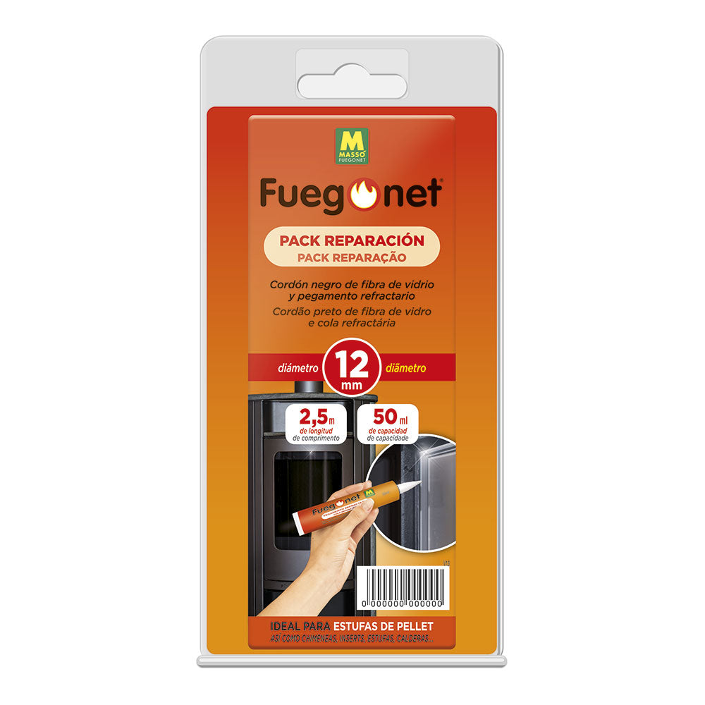 KIT REPARACIÓN: CORDÓN AISLANTE Ø12 mm x 2,5 m + ADHESIVO 50 ml