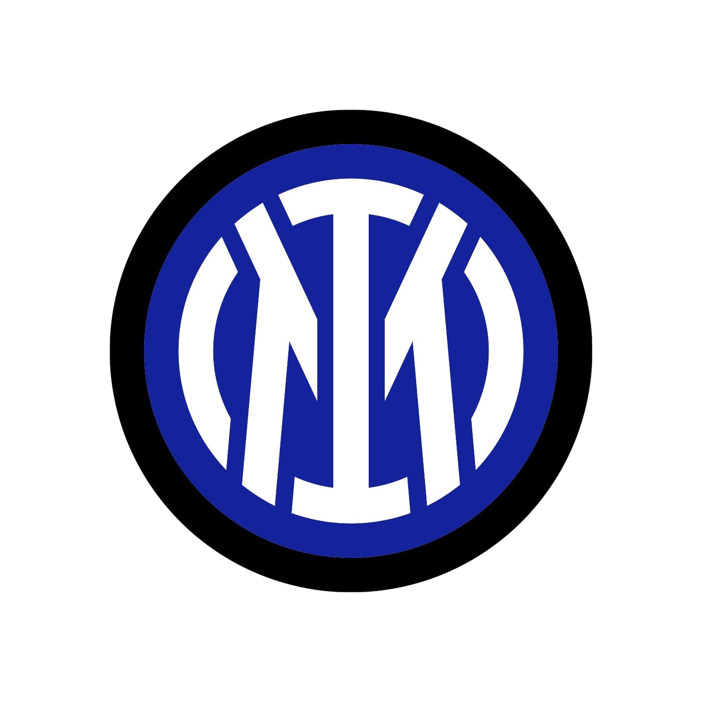 Letrero LED Circular Inter de Milán con Iluminación Azul, Señalización Decorativa Colgante, 35 cm futbol neón led y vinilo con metacrilato